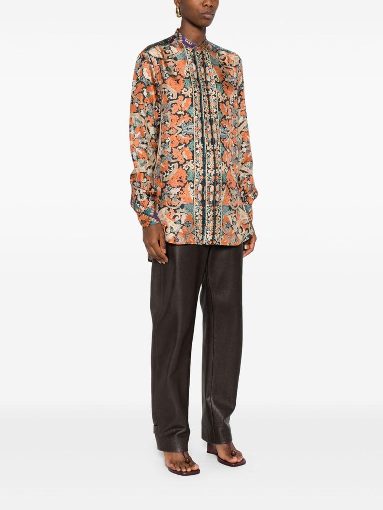printed silk shirt by Selfnex