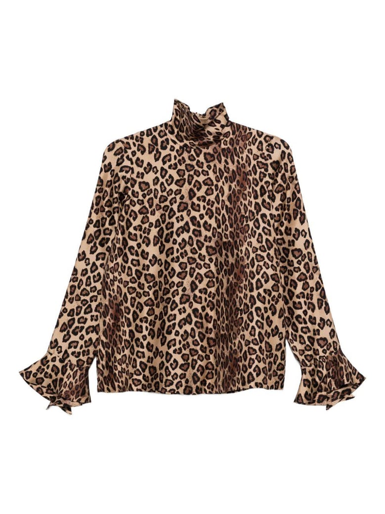 printed silk blouse by Selfnex