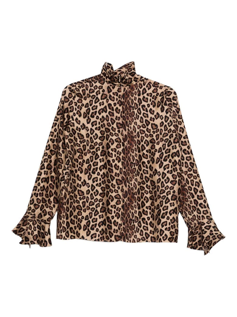 printed silk blouse by Selfnex