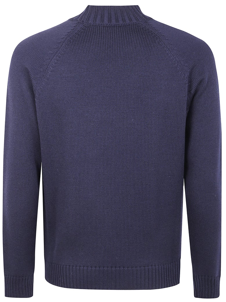 stockinette stitch slim fit raglan sleeved mock neck sweater by Selfnex
