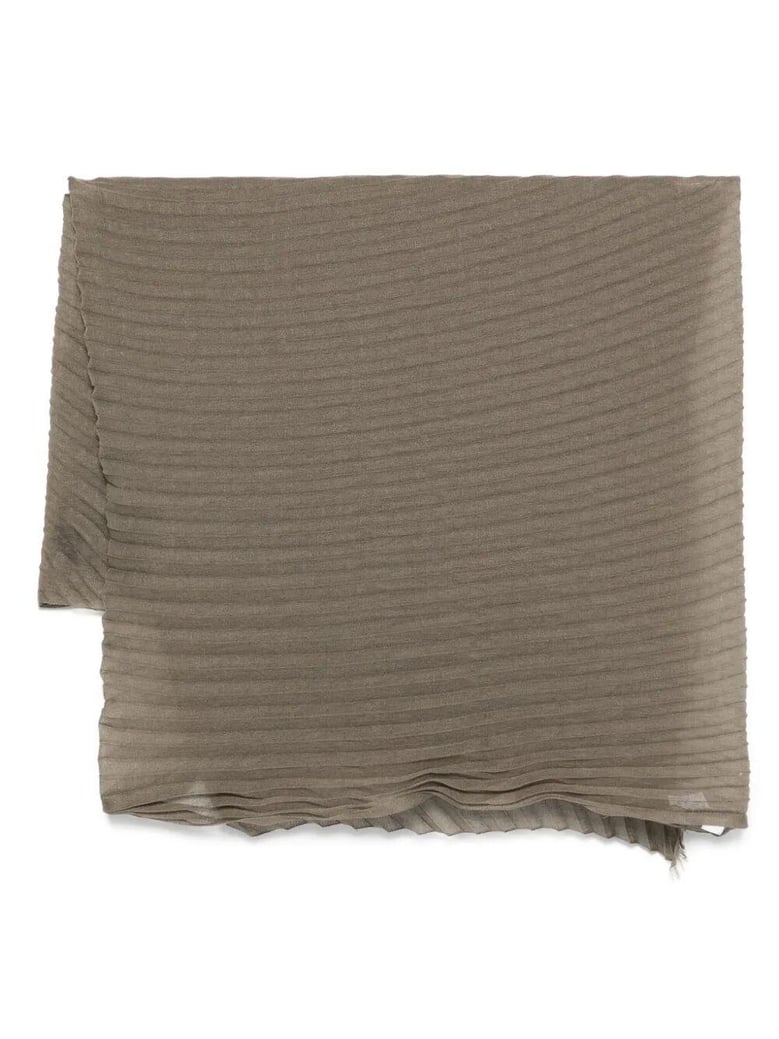 pleats silky wool stole by Selfnex