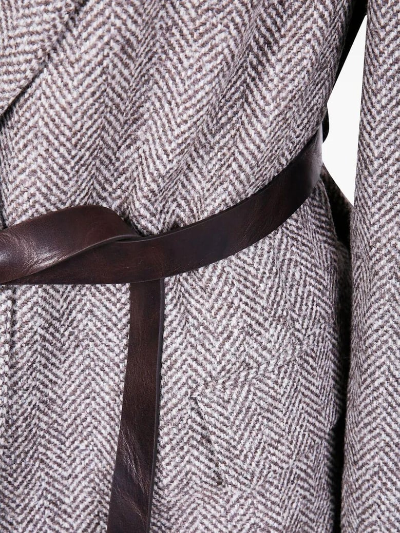 belted single breasted jacket by Selfnex