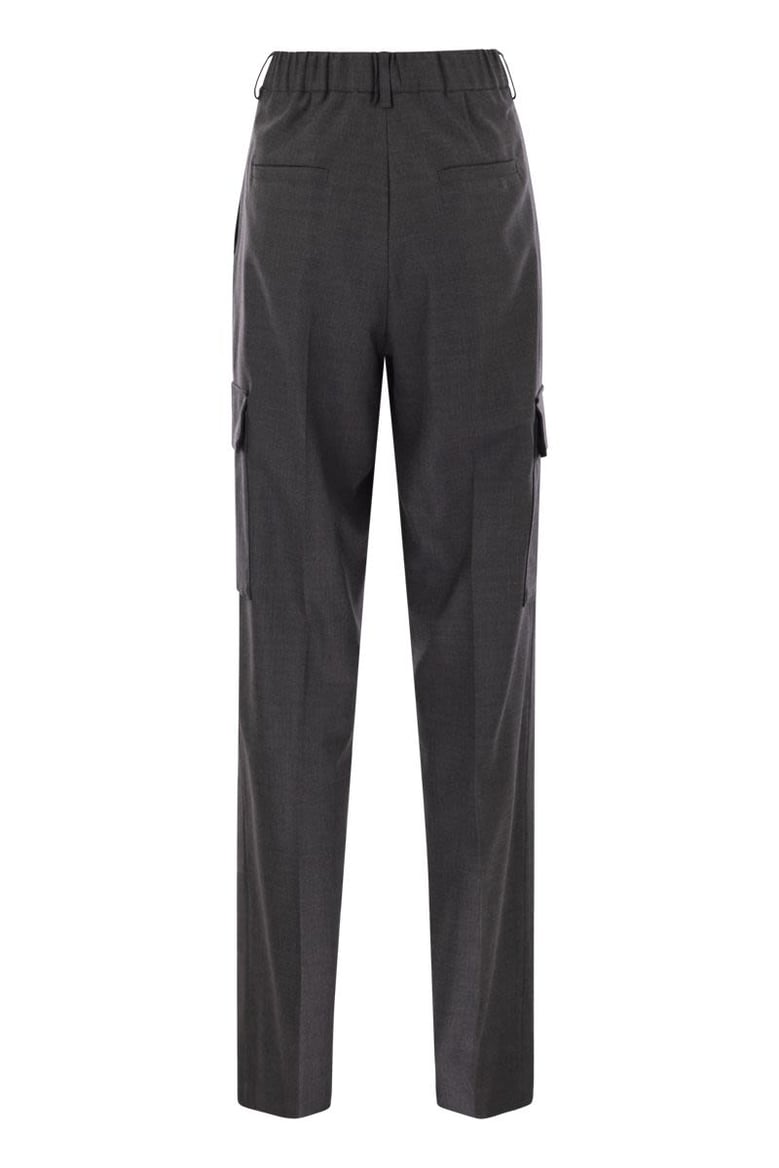 cargo trousers in wool and viscose blend by Selfnex
