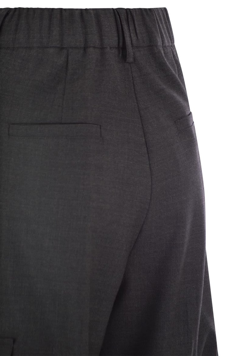 cargo trousers in wool and viscose blend by Selfnex