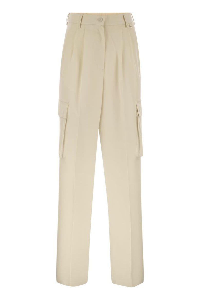 cargo trousers in wool and viscose blend by Selfnex