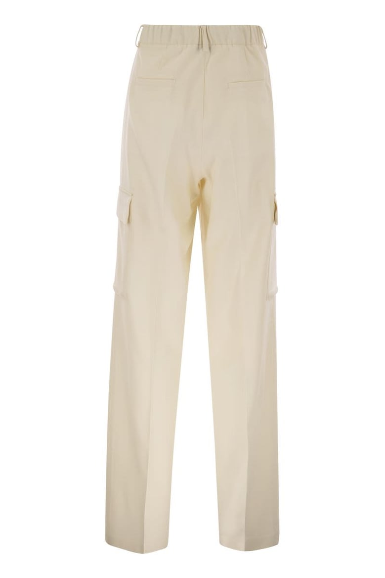 cargo trousers in wool and viscose blend by Selfnex