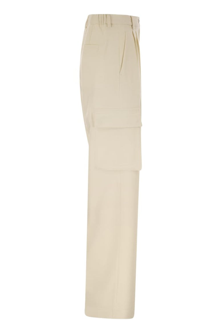 cargo trousers in wool and viscose blend by Selfnex