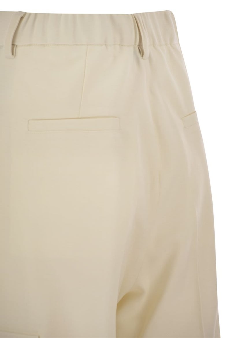 cargo trousers in wool and viscose blend by Selfnex
