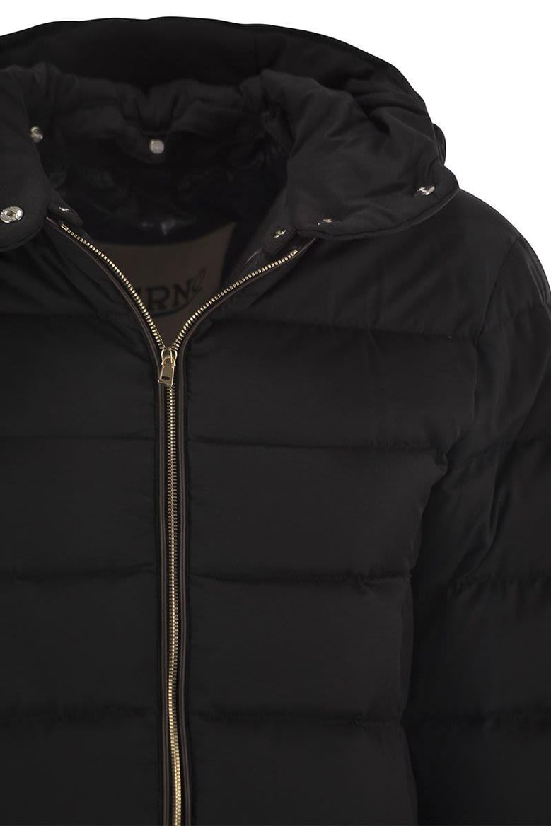 medium down jacket with hood by Selfnex