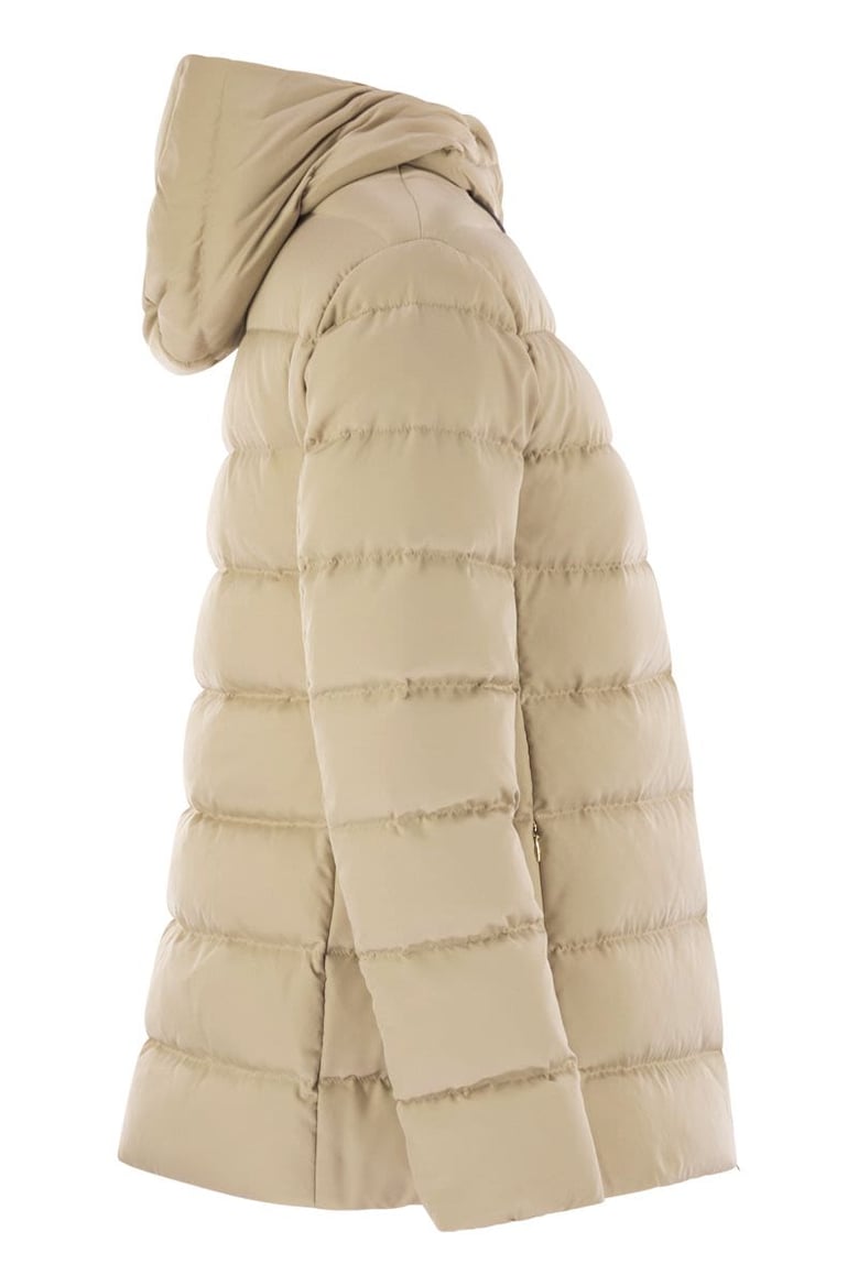medium down jacket with hood by Selfnex