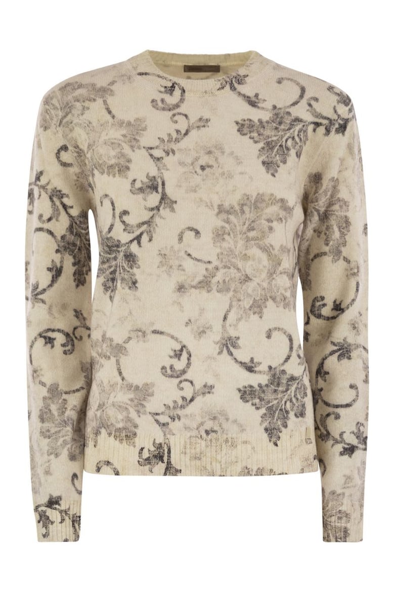 wool jumper with floral pattern by Selfnex