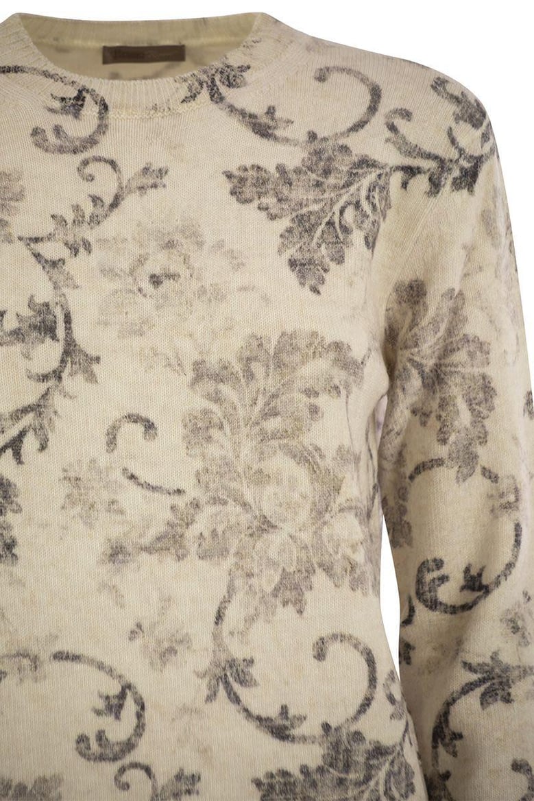 wool jumper with floral pattern by Selfnex