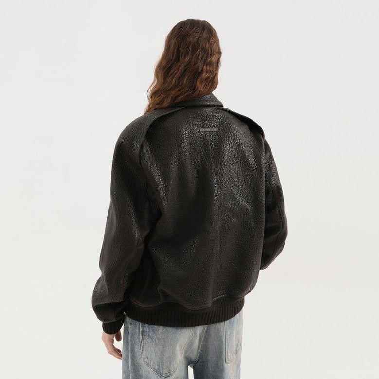 brown leather jacket by Selfnex