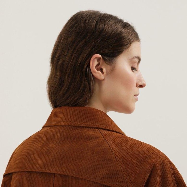brown corduroy leather mackintosh coat by Selfnex