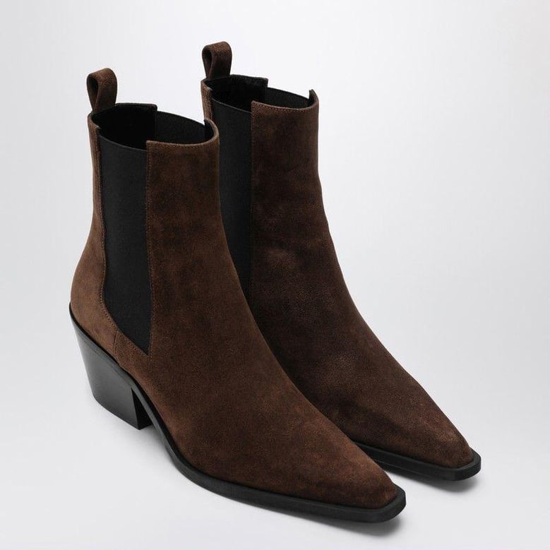 the leo ankle boots in cognac suede by Selfnex