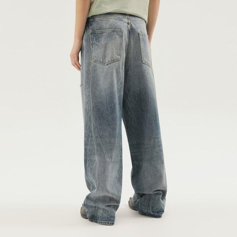 rhodesian pants in stone blue denim by Selfnex