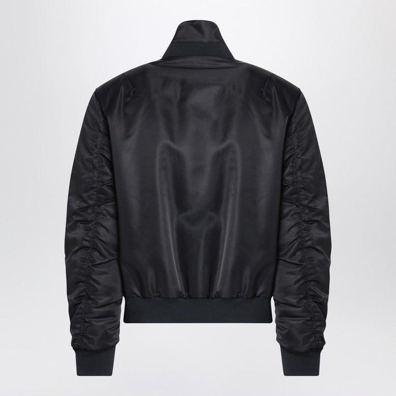 black nylon zip bomber by Selfnex