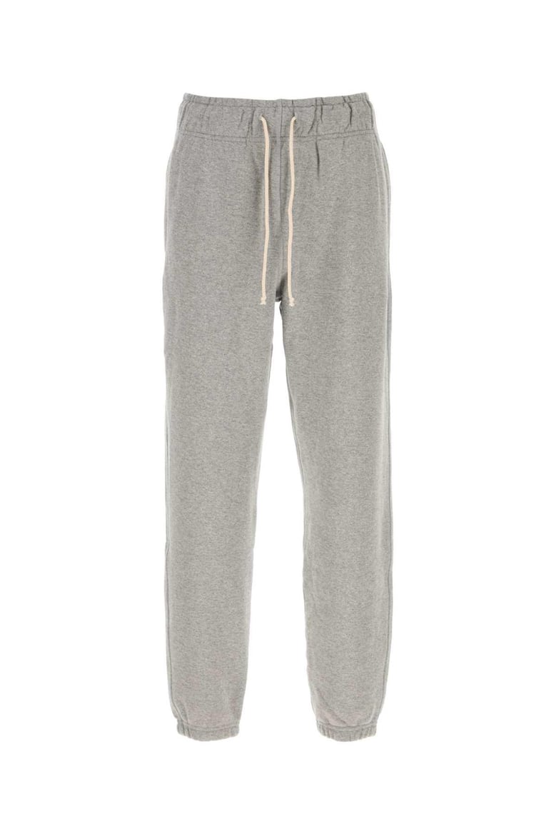 melange grey cotton blend joggers by Selfnex