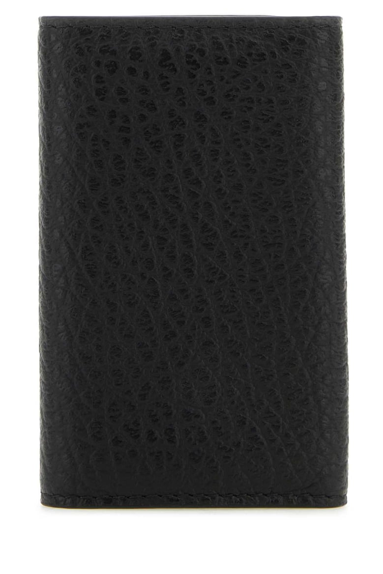 black leather four stitches keyring case by Selfnex