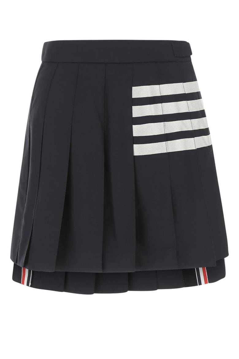 navy blue wool mini skirt by Selfnex