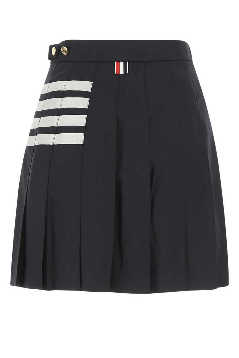 navy blue wool mini skirt by Selfnex