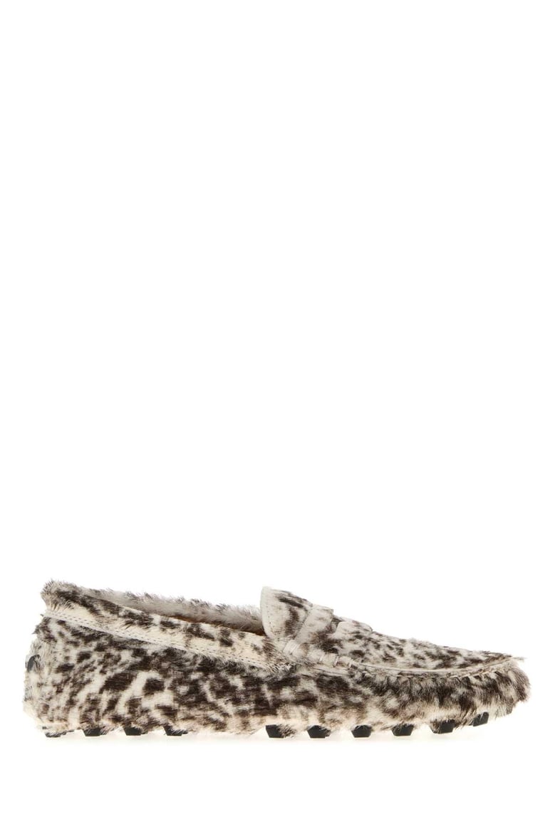 printed calf hair loafers by Selfnex