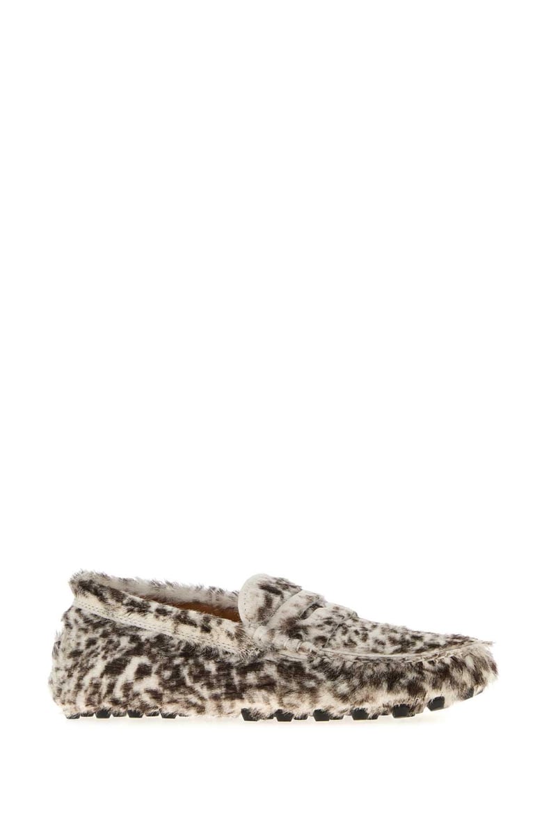 printed calf hair loafers by Selfnex