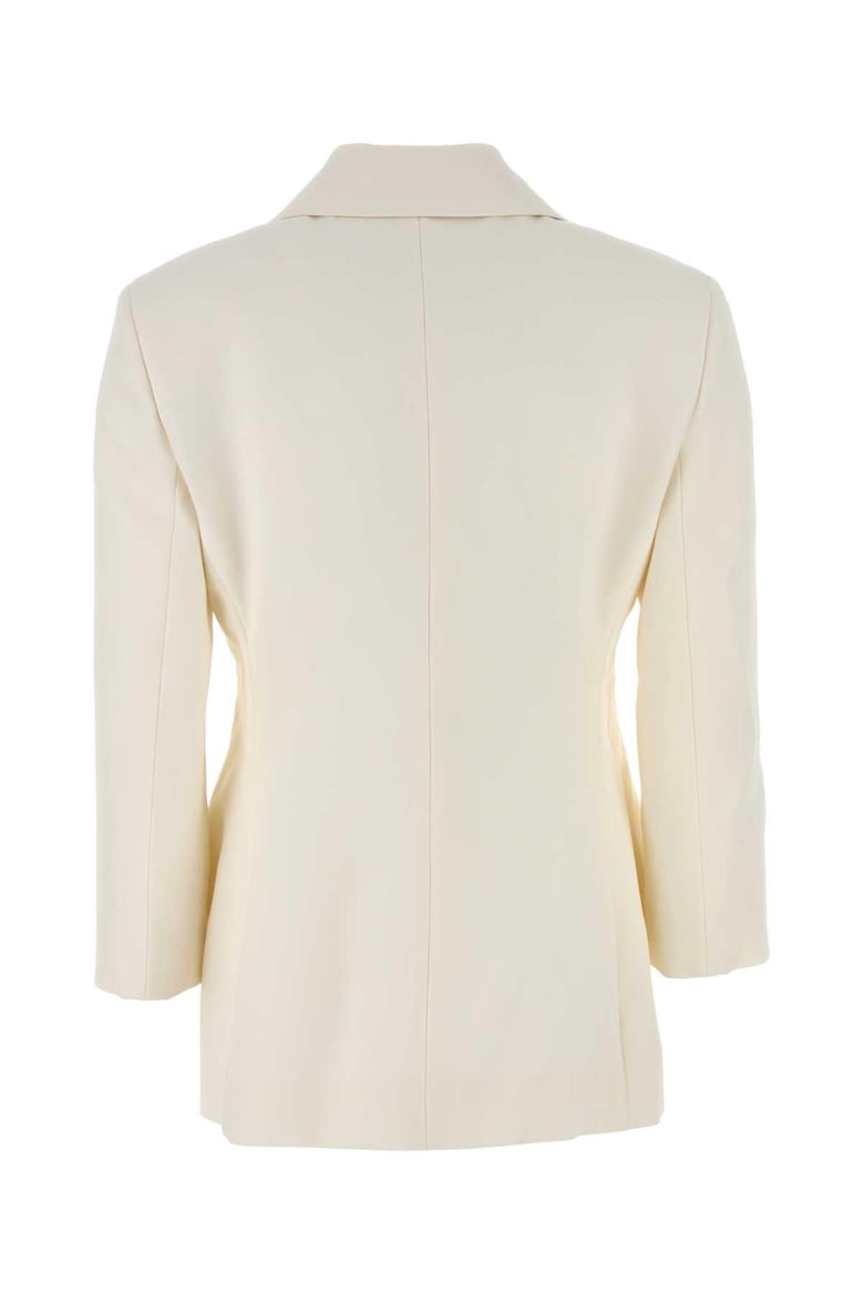 ivory wool blazer by Selfnex