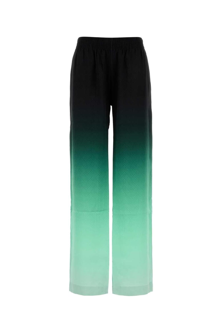 embroidered satin wide-leg pant by Selfnex