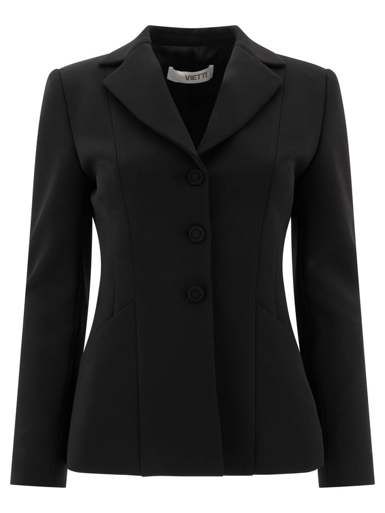 black elastane jacket by Selfnex