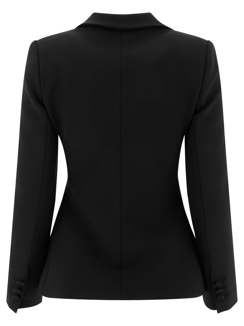 black elastane jacket by Selfnex