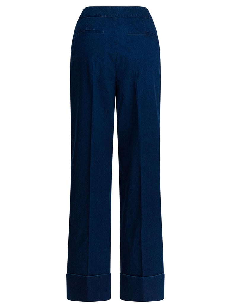 wide-leg jeans with pleats by Selfnex