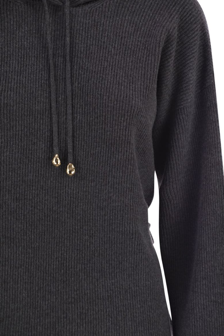 english ribbed hooded sweater by Selfnex