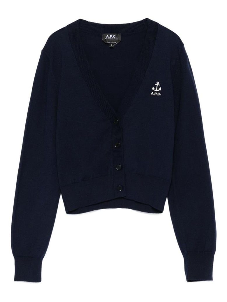 cardigan with embroidered logo by Selfnex