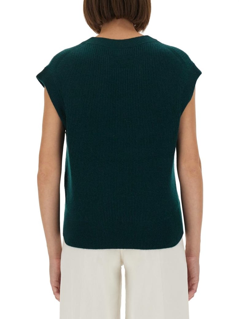 ribbed knit vest by Selfnex
