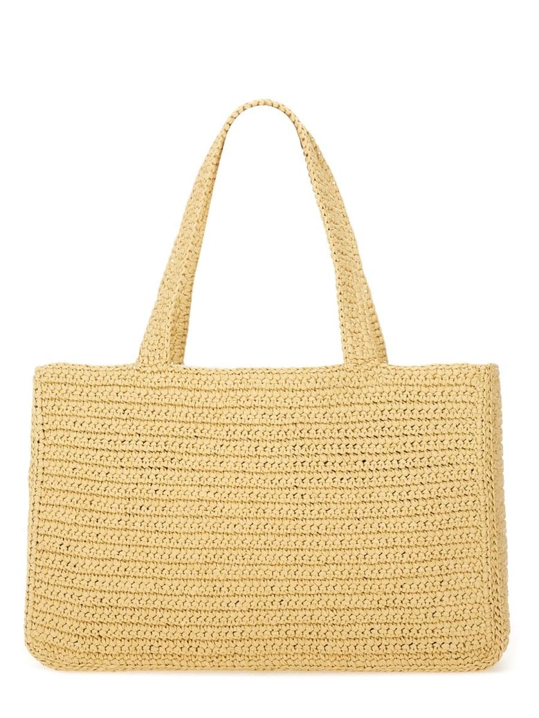 viva superstar large raffia shopping bag by Selfnex