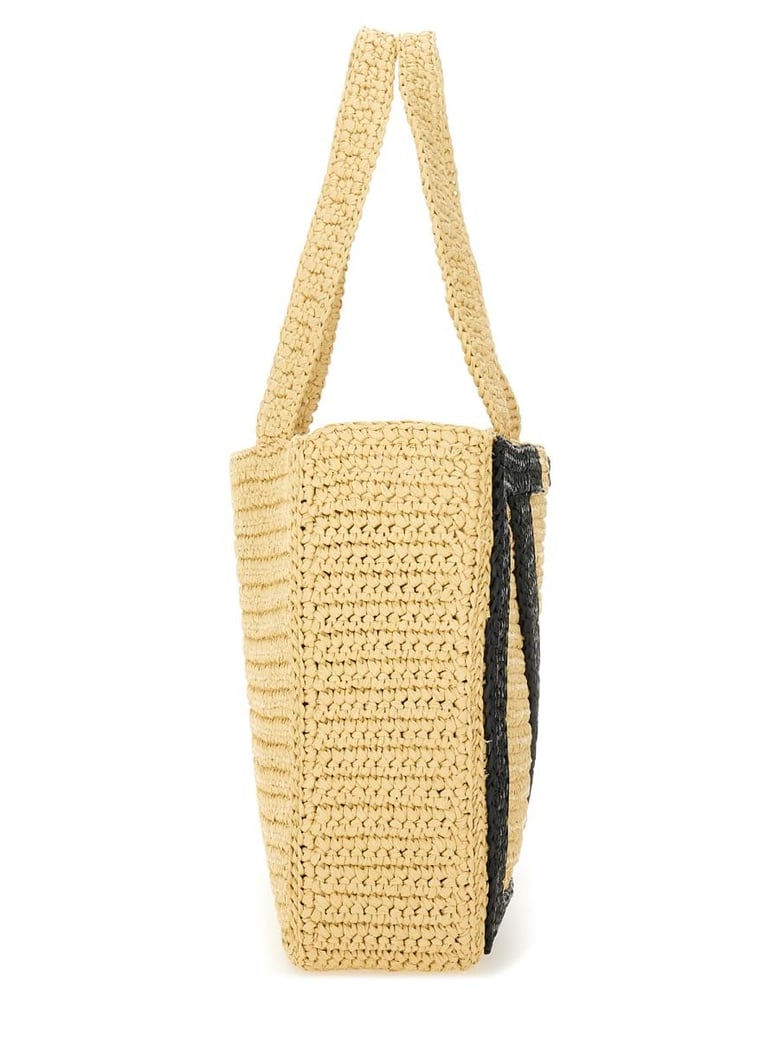 viva superstar large raffia shopping bag by Selfnex