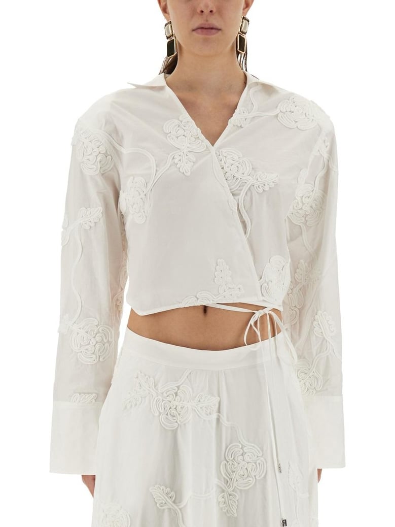 wraparound shirt top by Selfnex