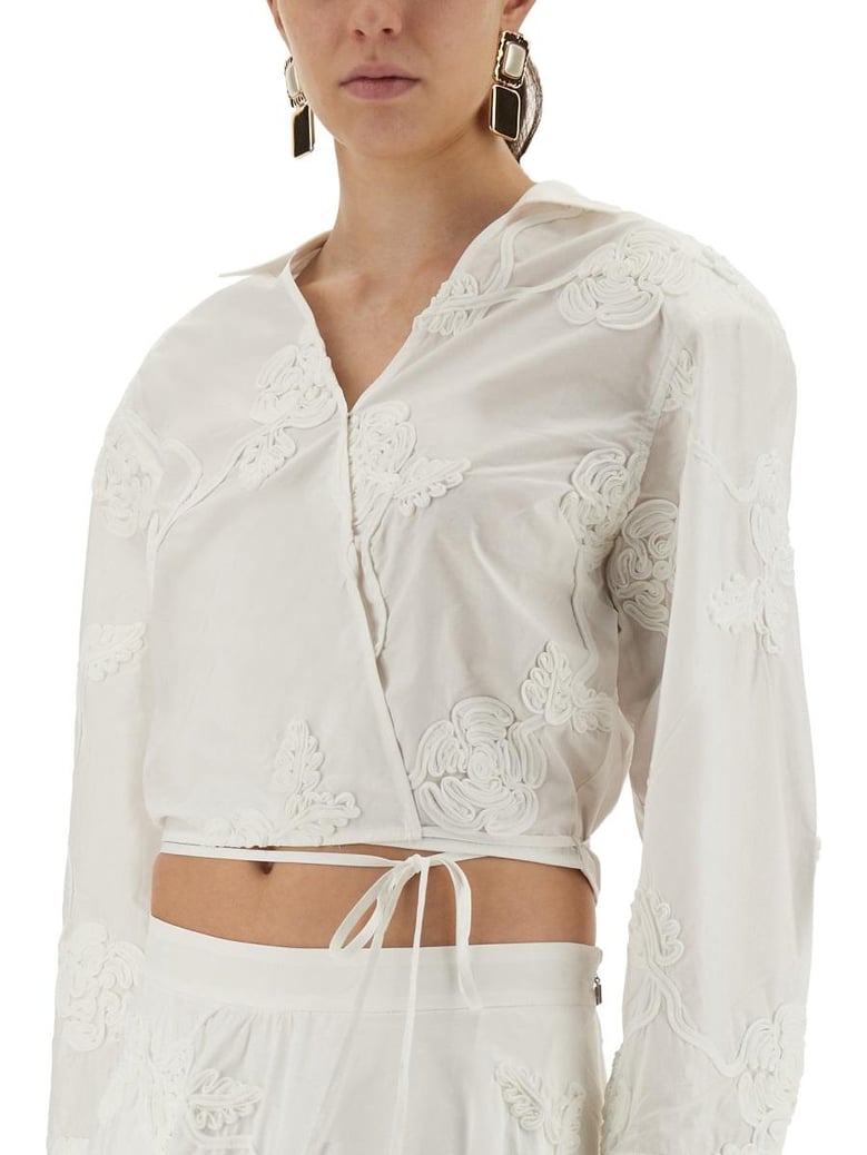 wraparound shirt top by Selfnex