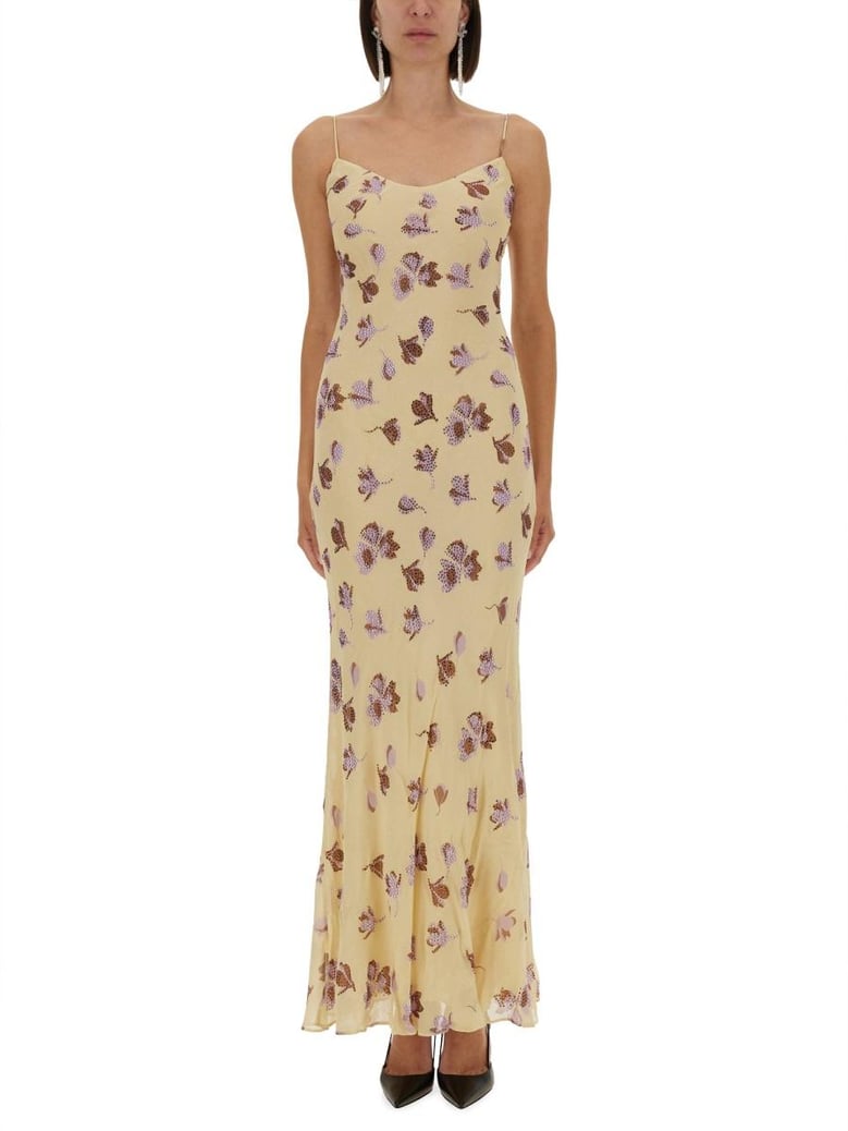 long dress with floral pattern by Selfnex