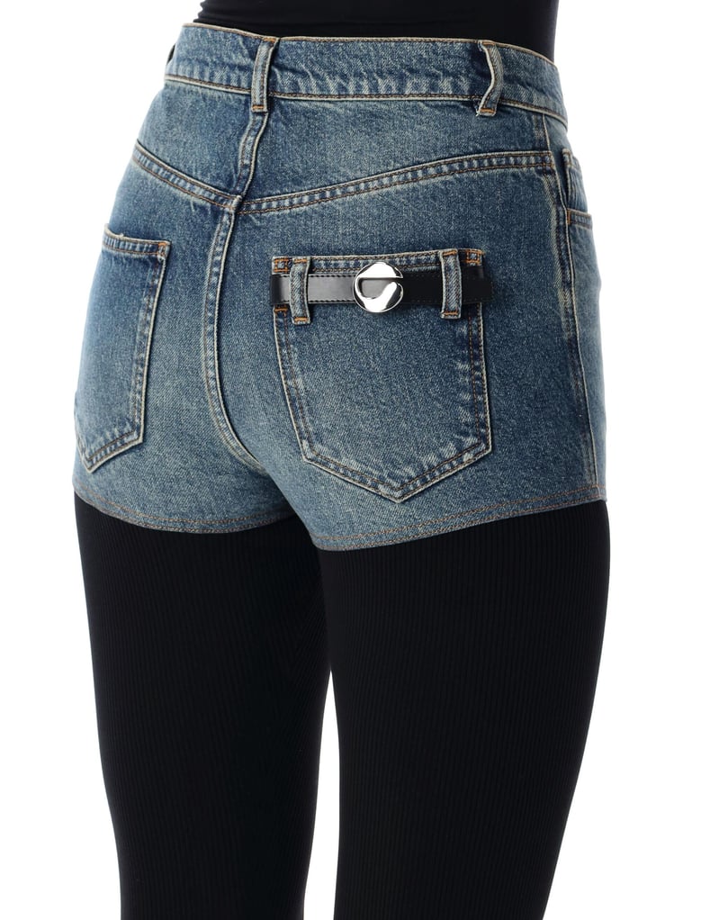 hybrid rib knit and denim trompe-l’œil pants coperni by Selfnex