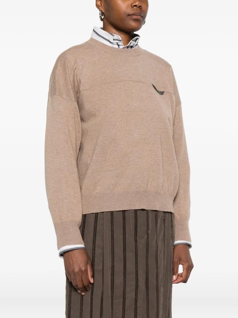 cashmere round neck sweater by Selfnex
