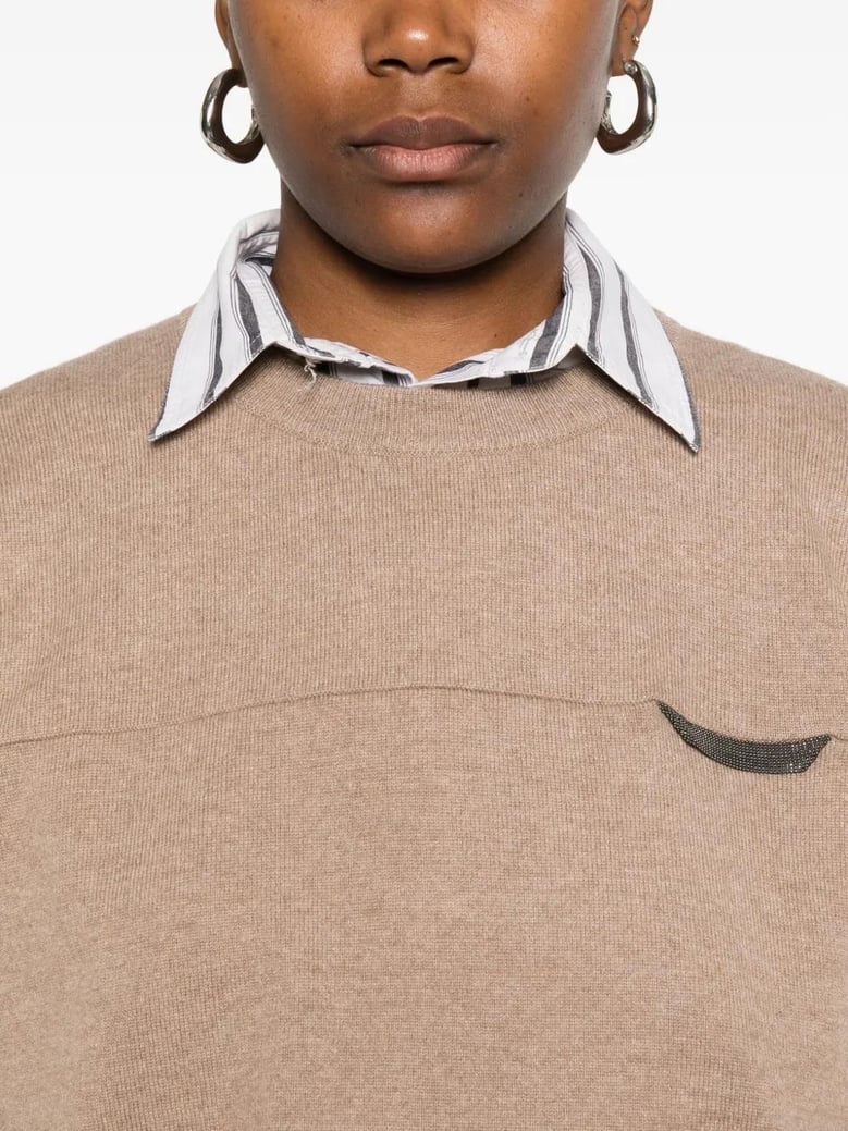 cashmere round neck sweater by Selfnex