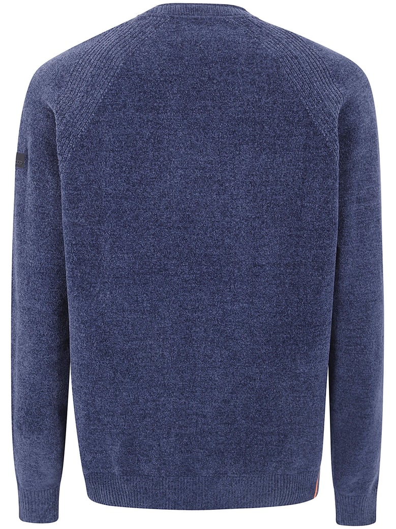 velvet round neck knit sweater by Selfnex