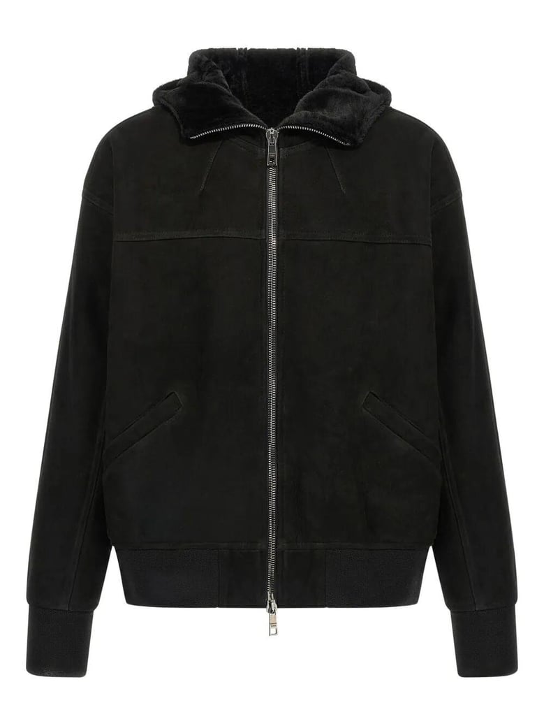 mutton velour oversized hooded sweatshirt by Selfnex