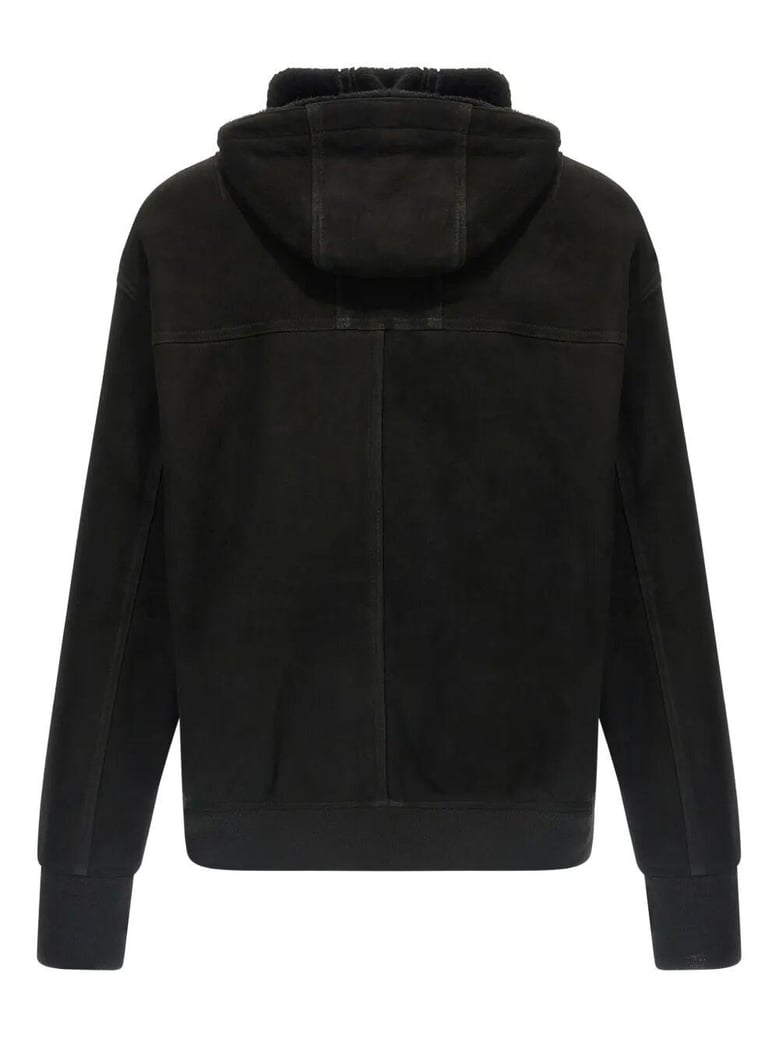 mutton velour oversized hooded sweatshirt by Selfnex