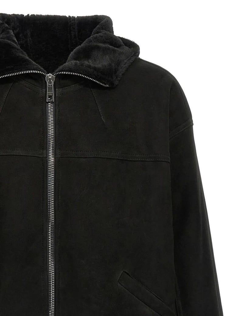 mutton velour oversized hooded sweatshirt by Selfnex