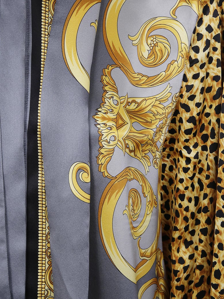 informal shirt cheetah foulard on silk crepe satin lw by Selfnex