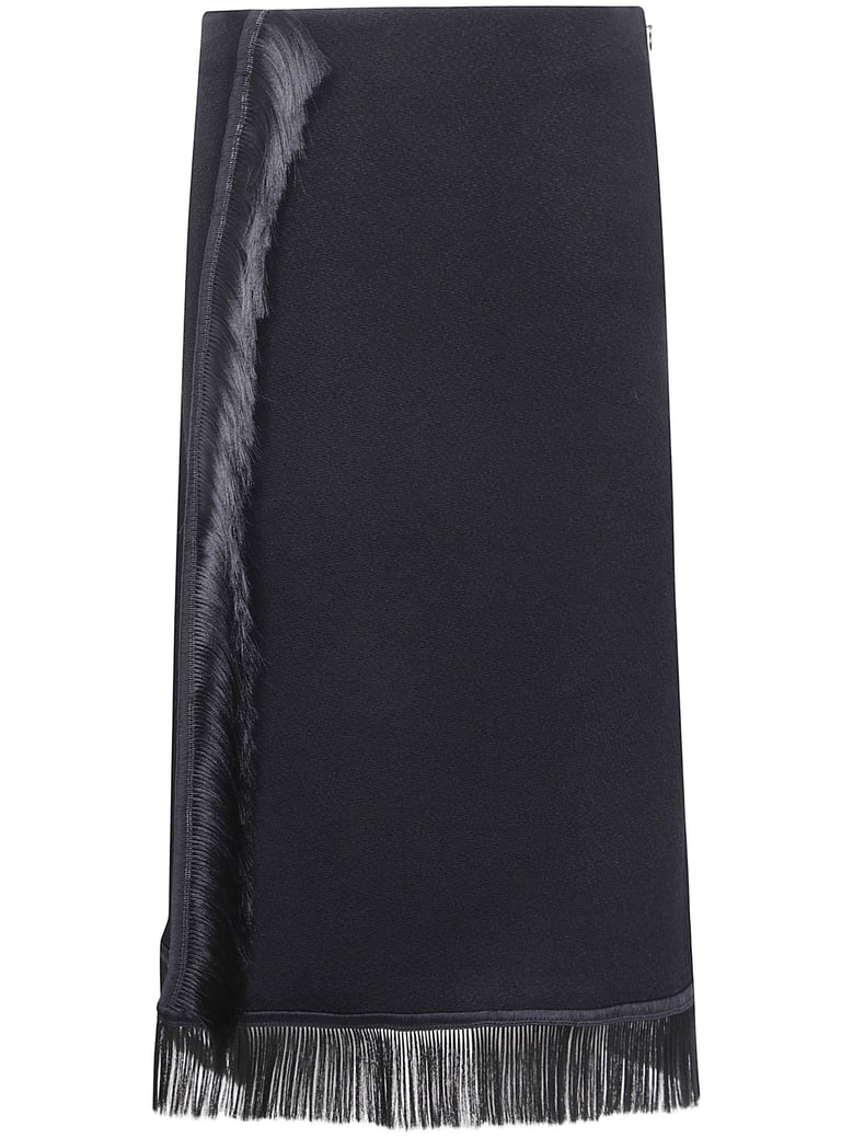 midi skirt with fringes by Selfnex