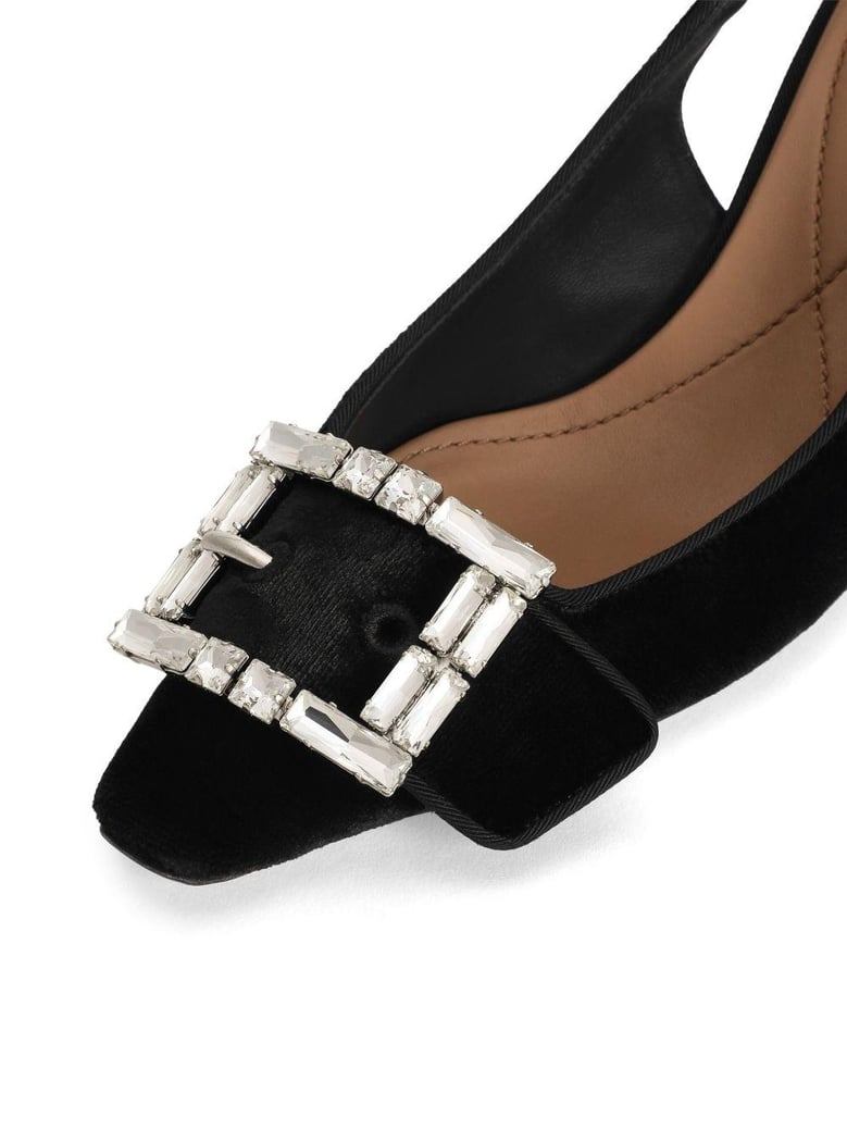 velvet slingbak shoe by Selfnex